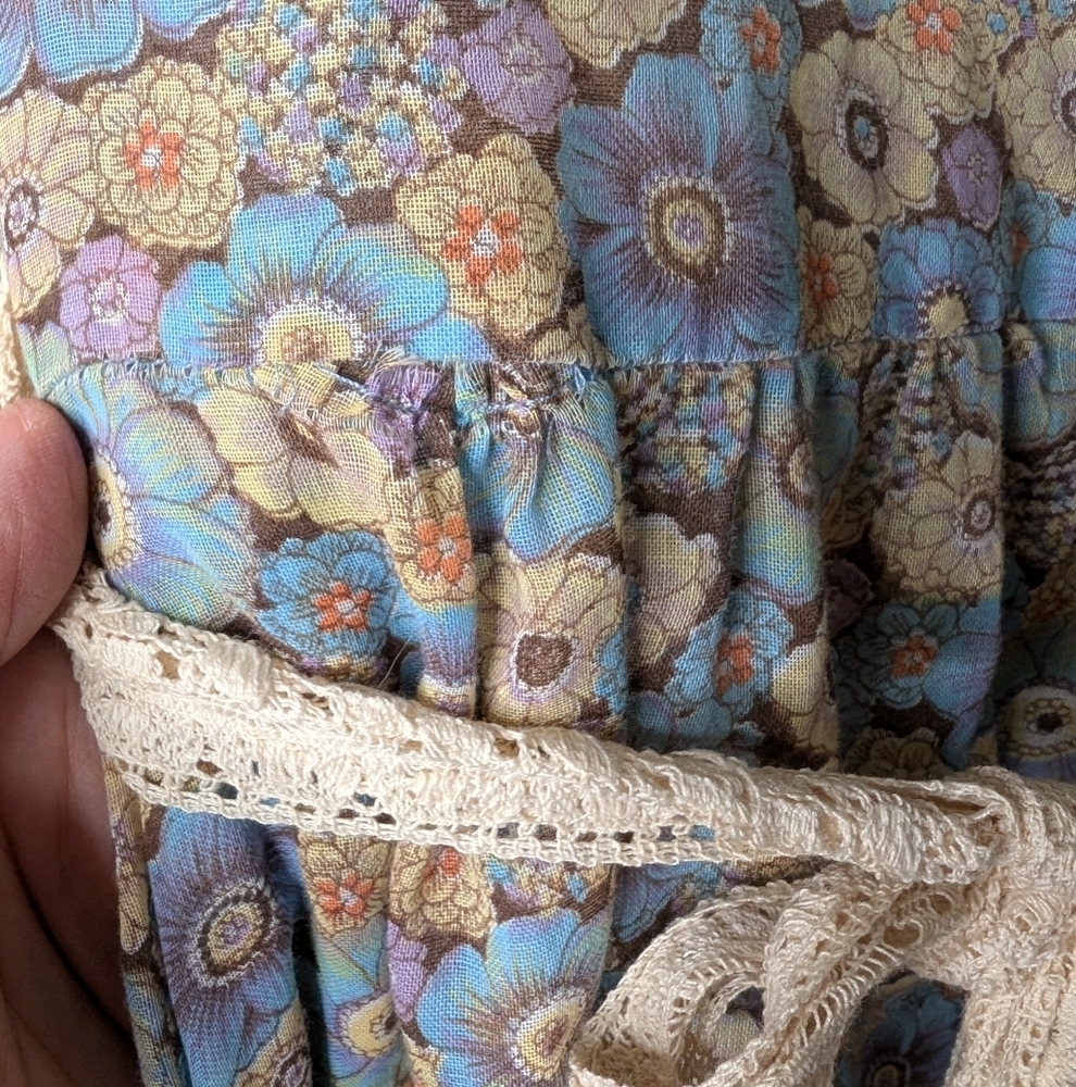 Gunne Sax vintage floral dress sz M - Picture 13 of 16